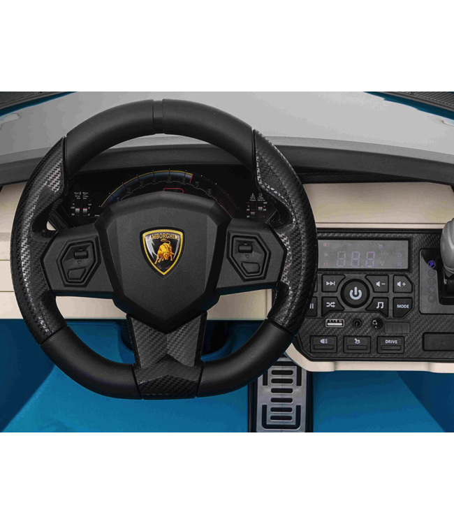 Lamborghini Sian, 24 volt electric children's car with rubber tires, leather seat and more