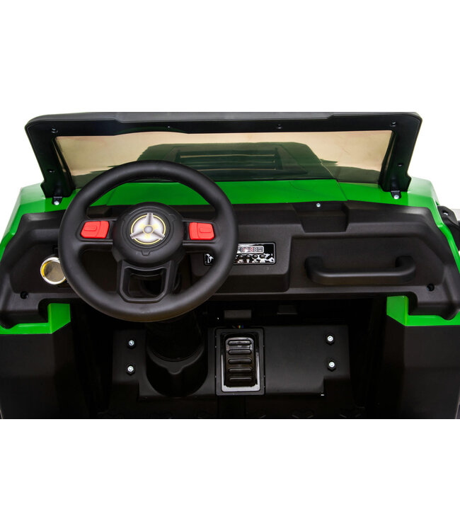 Farm Gator, 24V Electric Kids Car, 2-seater, 4WD, Rubber Tires, Leather Seat