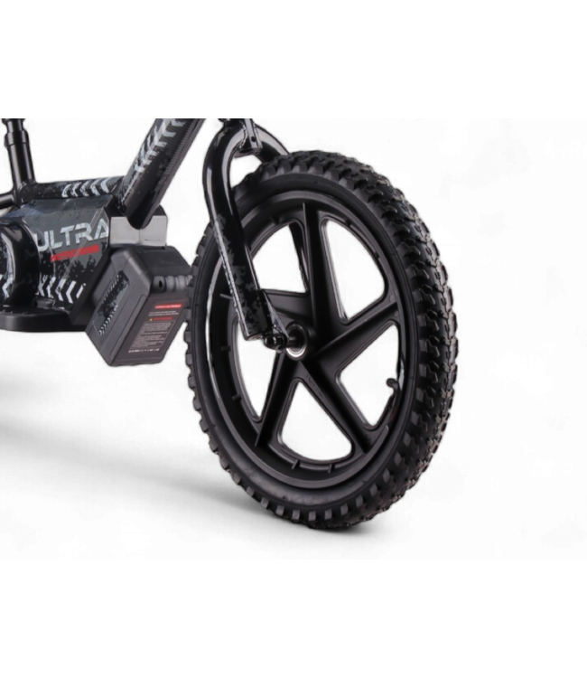 24 volt elektrische balance bike met 16 inch wielen, elektrische motor - zwart