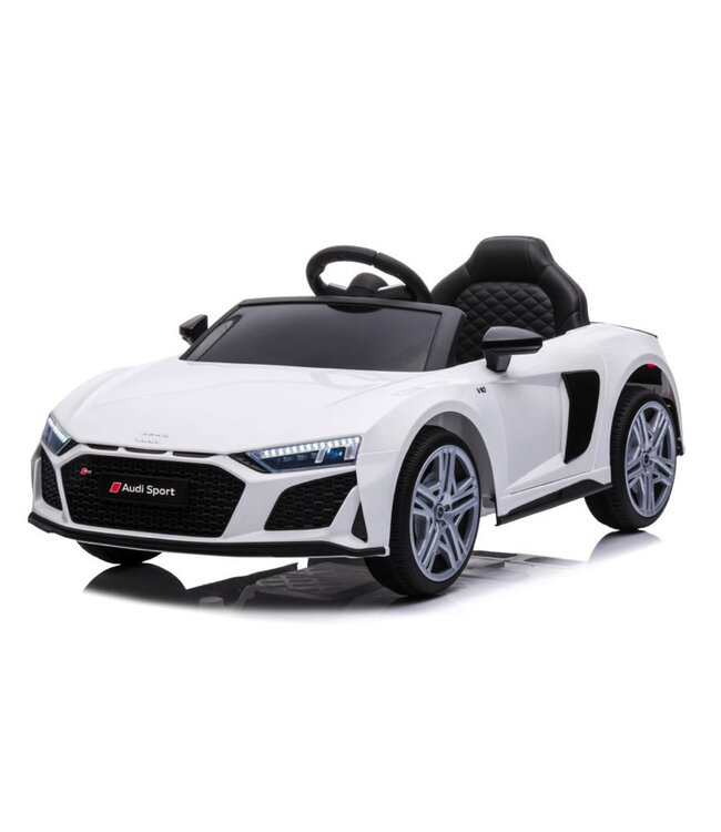 Audi R8 Sport, 12v children's car with rubber tires, leather seat, music module