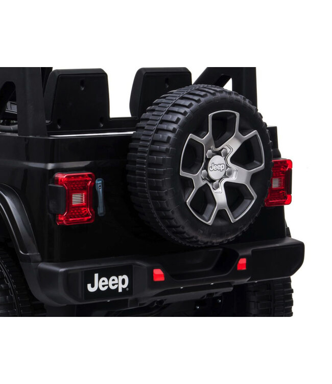 Jeep Wrangler Rubicon, voiture Ã©lectrique pour enfants 12 volts, siÃ¨ge en cuir et plus encore !