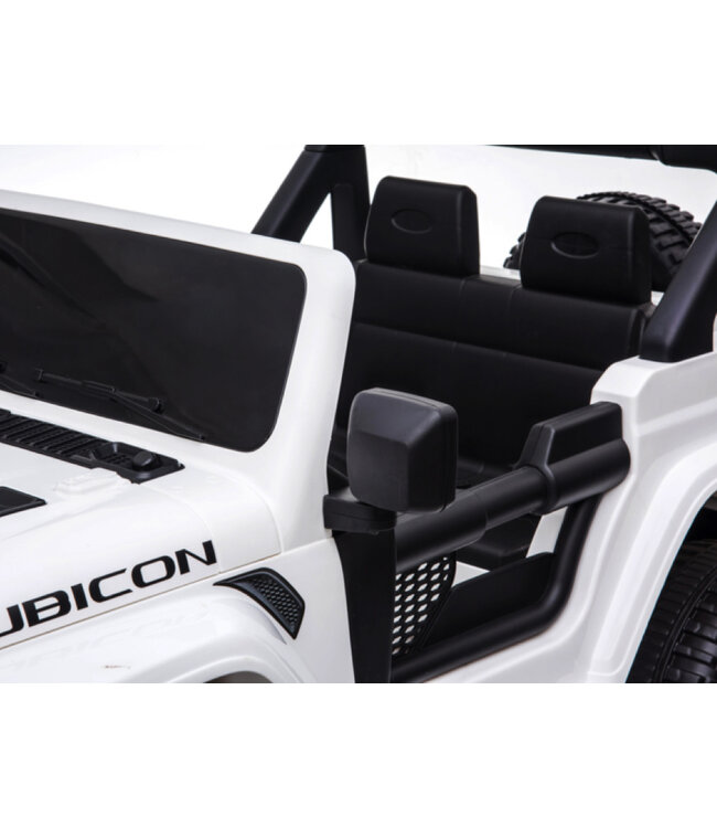 Jeep Wrangler Rubicon, 12 volt elektrische kinderauto, Leder zitje en meer!