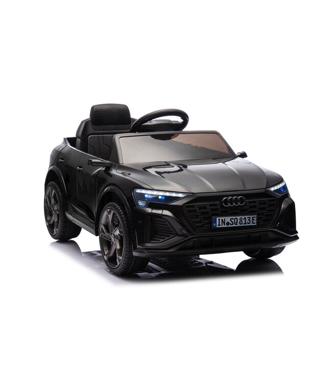 Audi S Q8, 12 volt electric children's car with rubber tires, leather seat and more