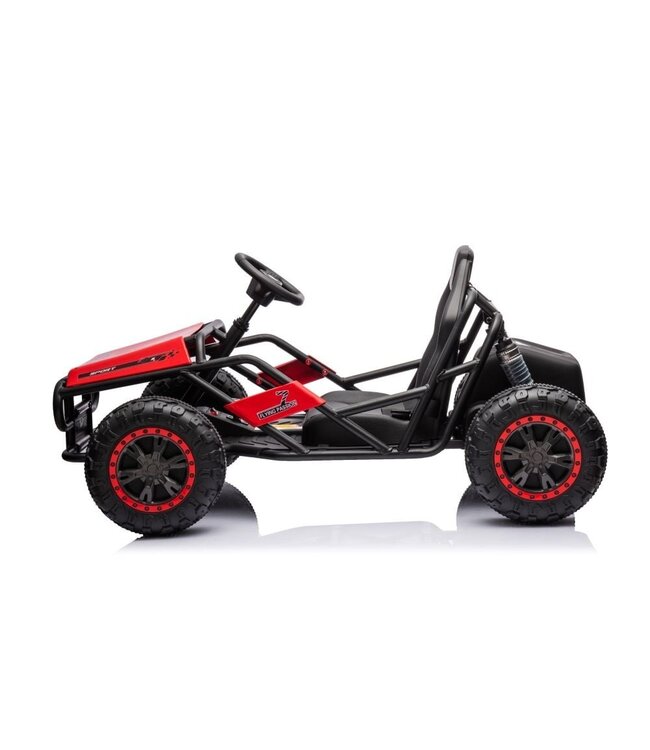 24 volt Elektrische kinderbuggy, rubberen banden, kunstleder zitje!