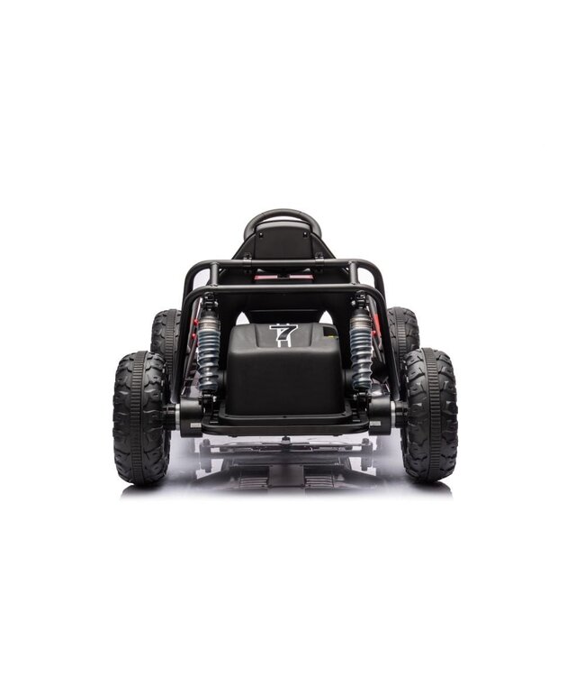 24 volt Elektrische kinderbuggy, rubberen banden, kunstleder zitje!