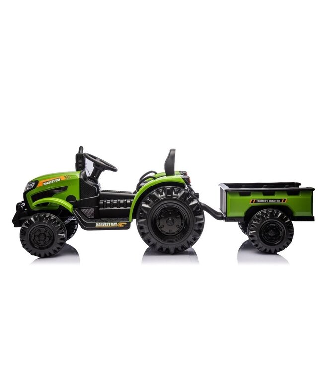 Electric tractor with trailer, 12 volt, music module, bluetooth