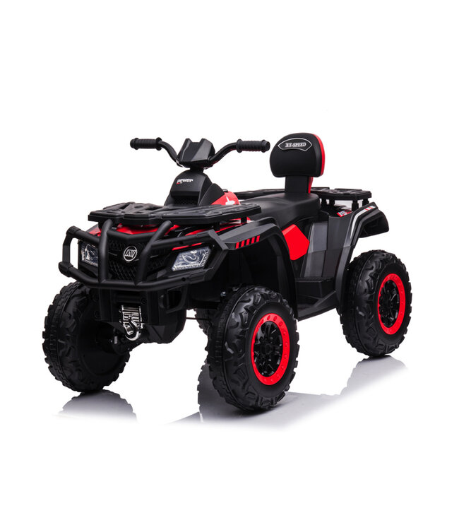 24 volt Electric Quad, 4 engines, rubber tires, leather seat and more!