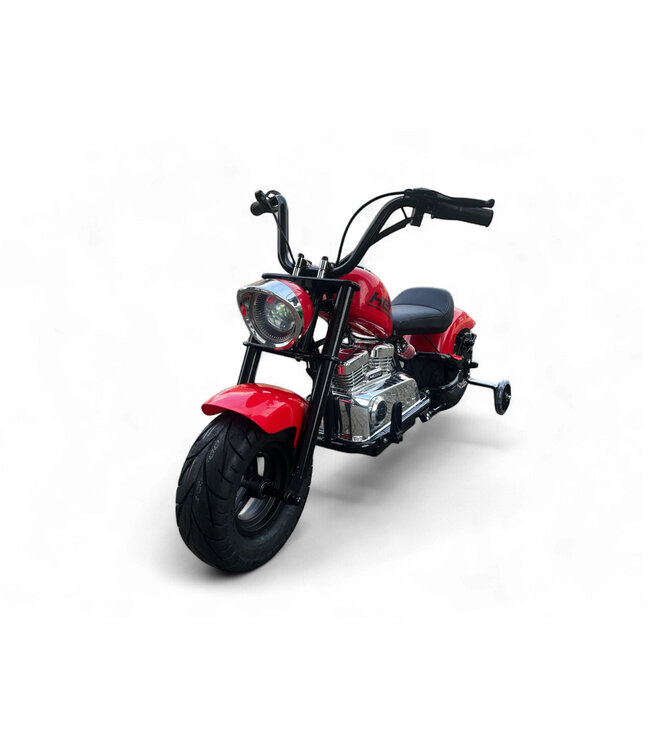 Chopper Warrior, 24 volt electric children's motorcycle with pneumatic tires and imitation leather seat!