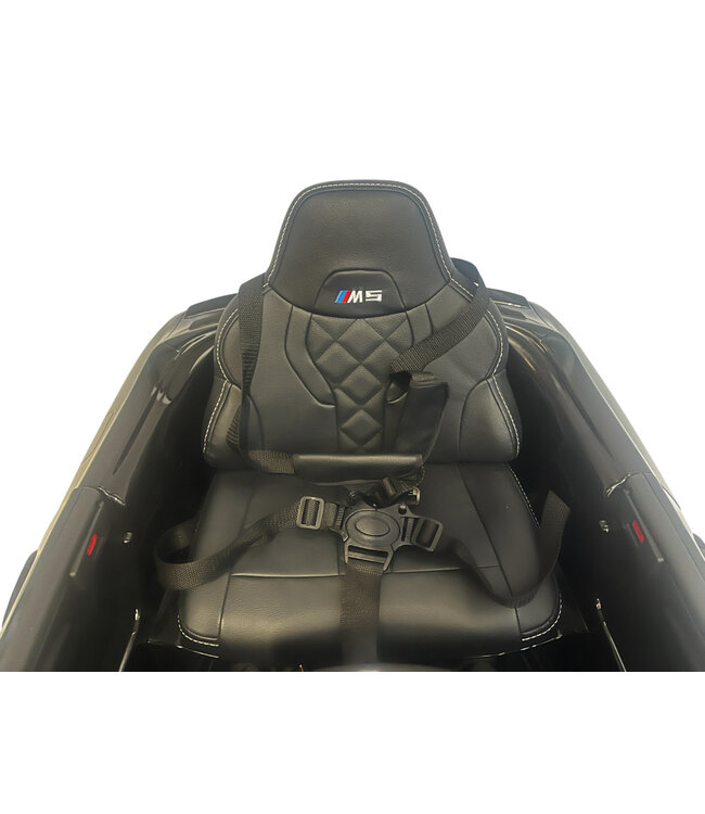BMW M5, siège en cuir, pneus en caoutchouc, voiture à batterie pour enfants !