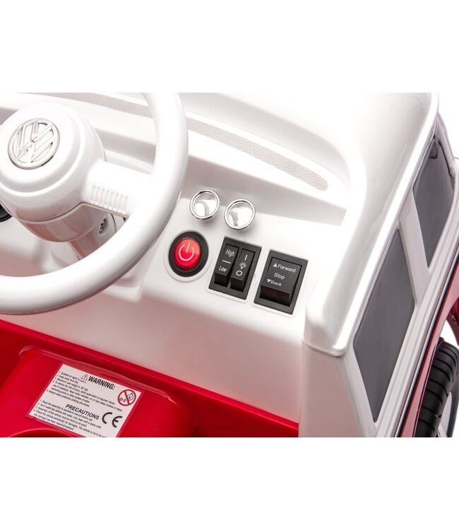 Volkswagen T1 classic bus, 12 volt kinderauto met rubberen banden en meer!