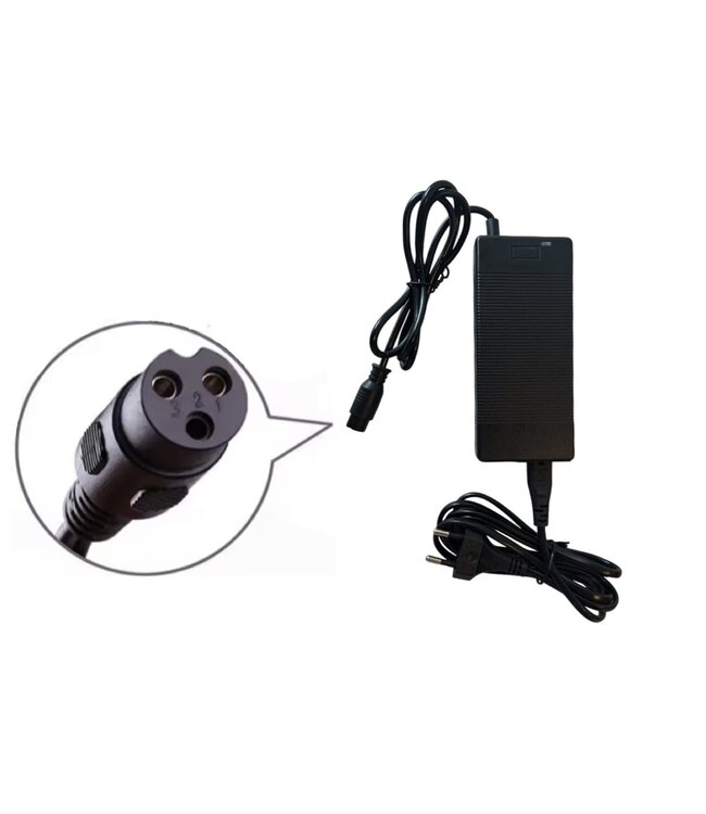 Chargeur 36 volts 2A, connecteur GX16 à 3 broches