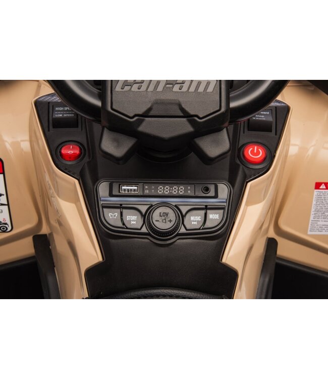 CAN-AM Outlander 2-zitter, 4x4, 24 volt Quad, rubberen banden, leder zitje