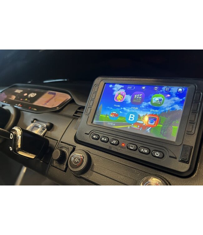 2-seater Range Rover, 24-volt electric children's car, MP4 screen, rubber tires, leather seat