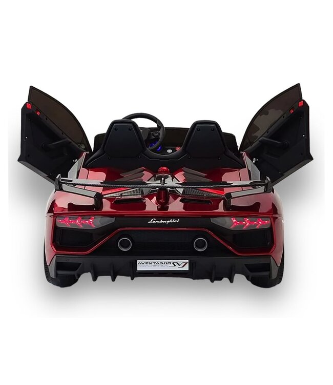 Lamborghini Aventador, 2-seater 24 volt electric children's car with rubber tires, leather seat!