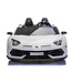Lamborghini Aventador, 2-persoons 24 volt elektrische kinderauto met rubberen banden, leder zitje!