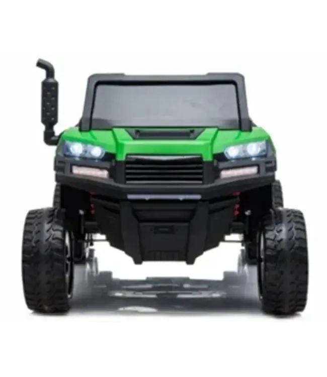 24V Elektrische Kinderauto Gator Farm Truck 4WD – 2x12V7Ah – Met Leren Zitting, Rubber Banden & Vierwielaandrijving voor Buitenrijden