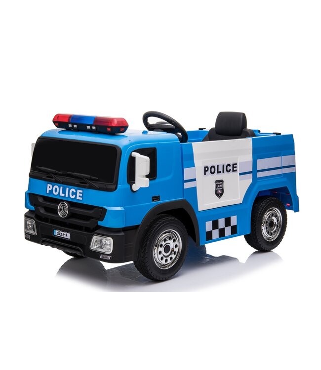 Police Truck 12V Electric Ride On Truck Blue