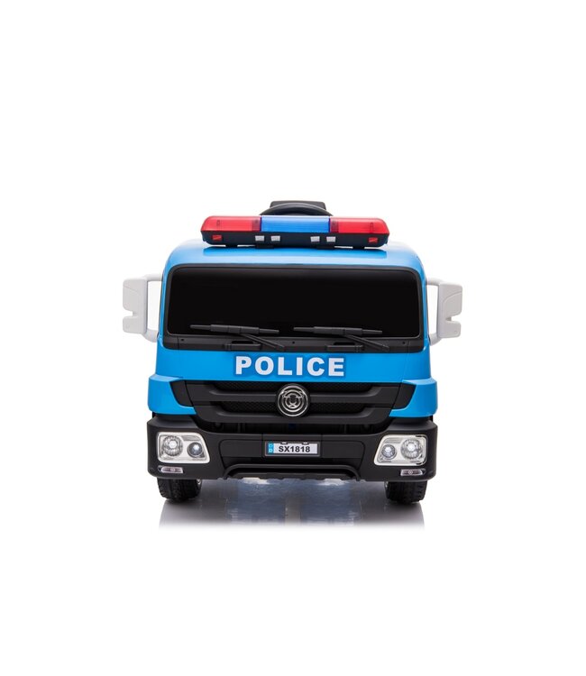 Camion de police électrique 12 V Bleu