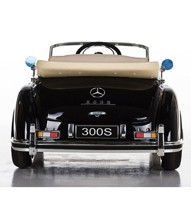 Mercedes-Benz 300S Classic, 12V elektrische kinderauto met EVA banden en kunstleder zitje!
