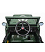 Jeep Army, Willy's Jeep 12 volt elektrische kinderauto met 4wd, rubberen banden en kunstleder zitje!
