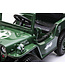 Jeep Army, Willy's Jeep Voiture √©lectrique pour enfants 12 volts avec 4 roues motrices, pneus en caoutchouc et si√®ge en cuir artificiel !