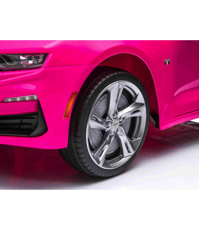 Chevrolet Camaro SS, 12V elektrische kinder voertuig, leder zitje, rubberen banden