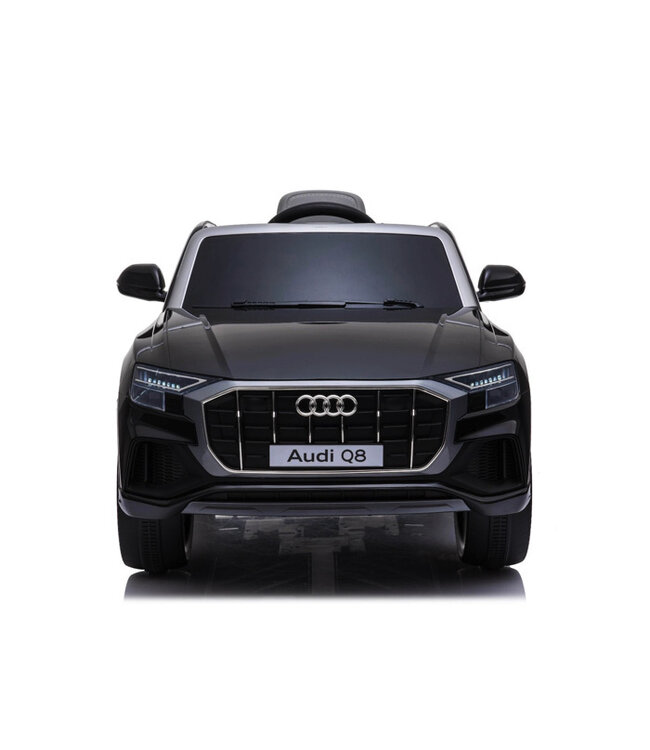 Audi Q8 Quattro S-line, 12 volt elektrische kinderauto met EVA banden, kunstleder zitje en meer!