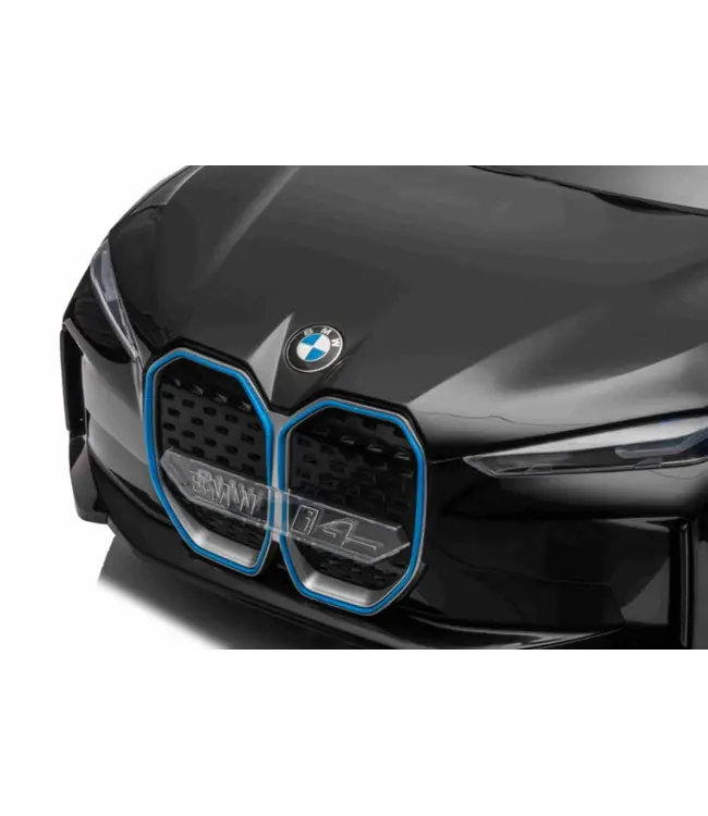 BMW i4, voiture √©lectrique pour enfants, 12v, si√®ge en cuir, module musical et plus encore !