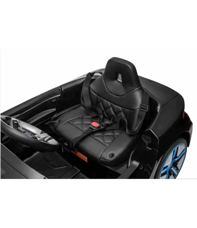 BMW i4, electric children's car, 12v, leather seat, music module and more!