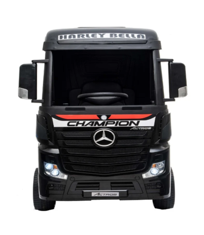 Mercedes Actros + remorque, camion √©lectrique pour enfants avec 4 moteurs.