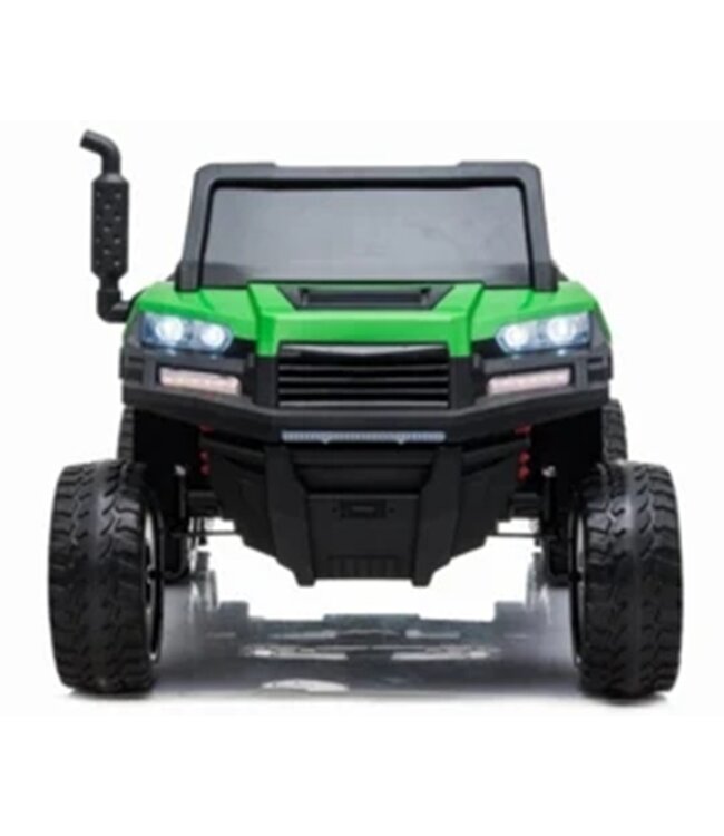 24V Electric Kids Car Gator Farm Truck 4WD ‚Äì 2x12V7Ah ‚Äì With Leather Seat, Rubber Tires & Four-Wheel Drive for Outdoor Riding