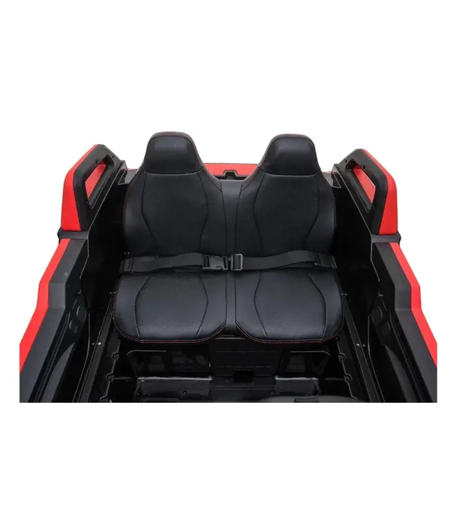 24V strandbuggy rood, hoge snelheid 15 km/u, 2-zitter