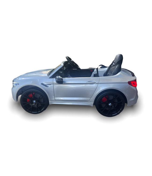 BMW M5,Lithium, siège en cuir, pneus en caoutchouc, voiture à batterie pour enfants !