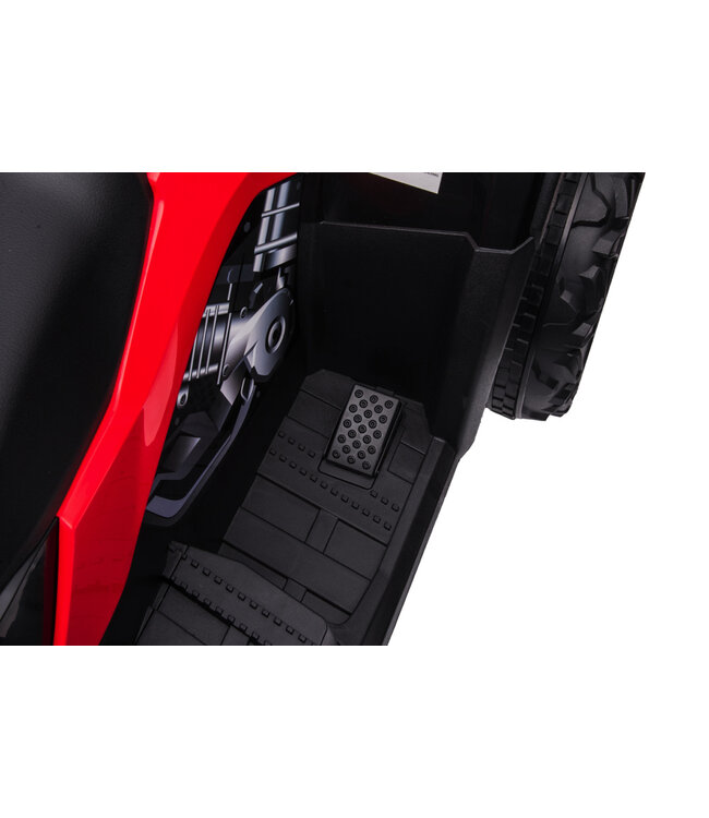 24 volt Lithium Electric Quad, 4 engines, rubber tires, leather seat and more!