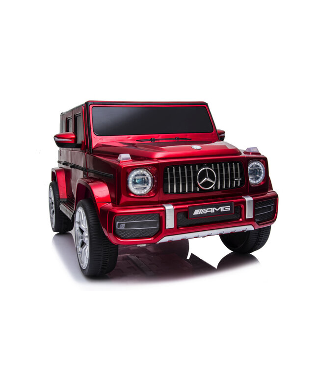 Mercedes G63, voiture électrique pour enfants avec batterie lithium 12 volts, pneus en caoutchouc, siège en cuir et bien plus encore !