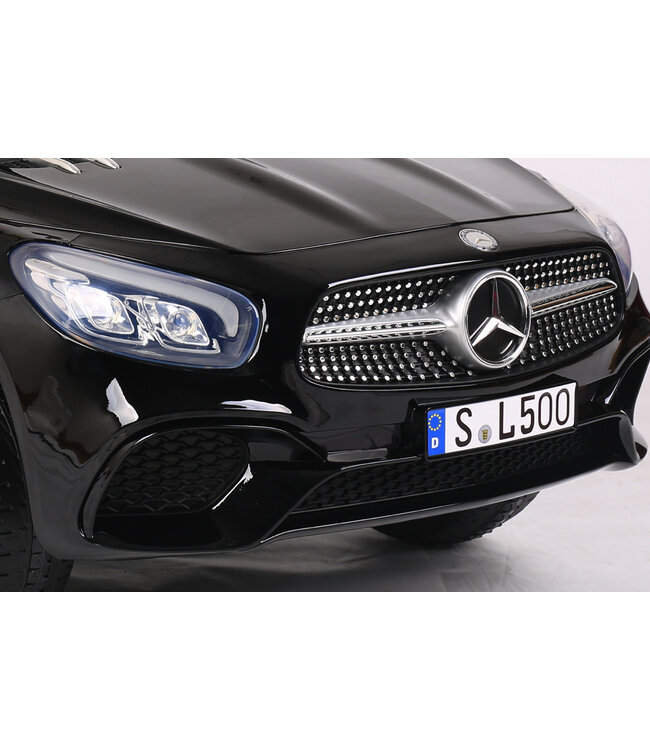 Mercedes SL500, voiture électrique pour enfants 12 volts avec une batterie au lithium, des pneus en caoutchouc, un siège en similicuir et bien plus encore !