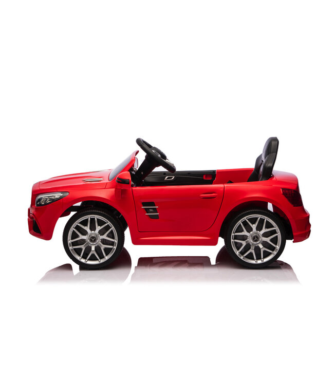 Mercedes SL500, voiture électrique pour enfants 12 volts avec une batterie au lithium, des pneus en caoutchouc, un siège en similicuir et bien plus encore !