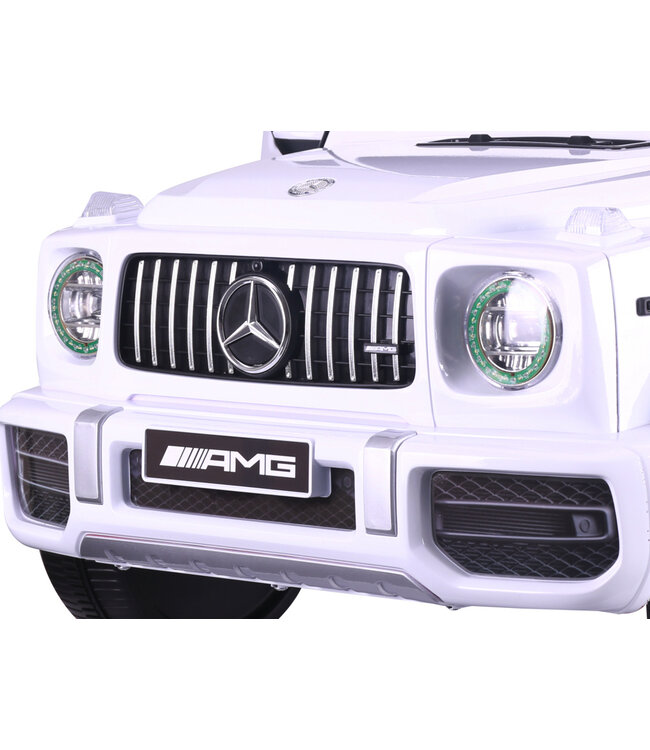 Mercedes G63, voiture électrique pour enfants avec batterie lithium 12 volts, pneus en caoutchouc, siège en cuir et bien plus encore !