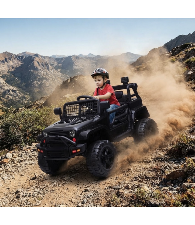 Jeep Mountain King, 12 volt electric kids car with rubber tires, suspension and more!