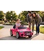 Mercedes SL500, 12-volt electric ride-on car with a lithium battery, rubber tires, faux leather seat, and more!