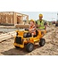 Work vehicle with box, 12 volt electric children's car, 4 engines, rubber tires and artificial leather seat!