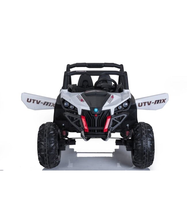 4x4 Beach Buggy White 12V with MP4 Screen, 2-Seater, Leather
