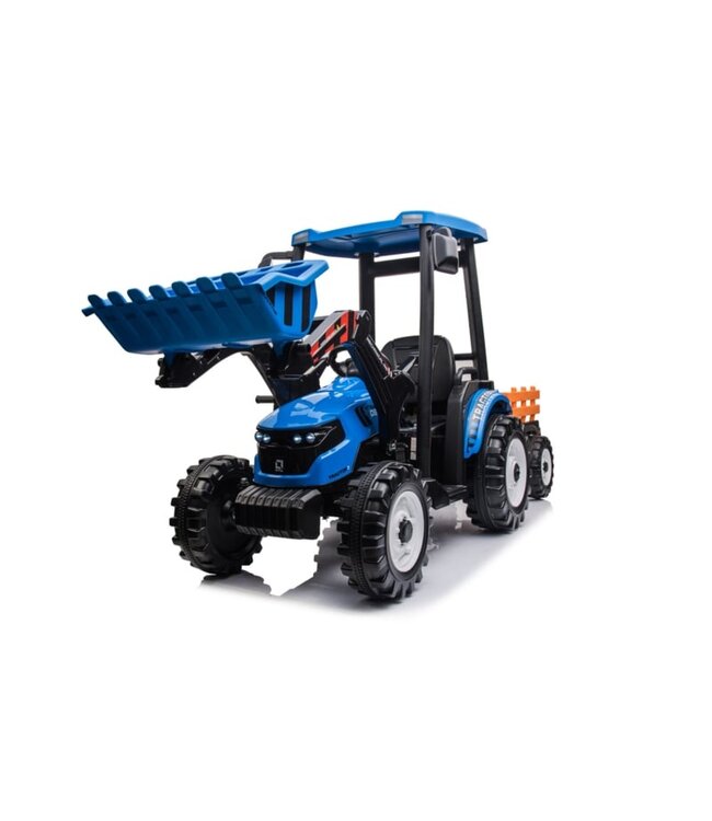 GIGA Tractor with Front Loader + Trailer 24V Blue