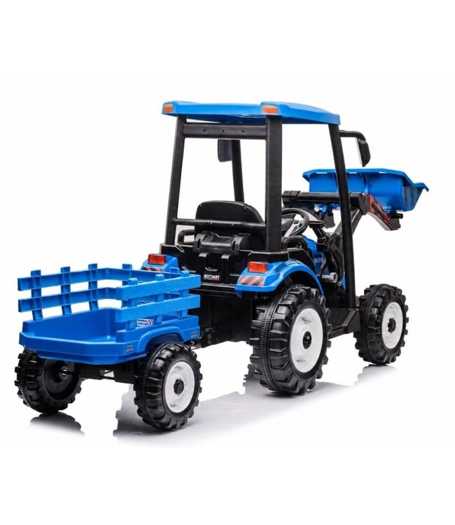 GIGA Tractor with Front Loader + Trailer 24V Blue
