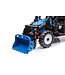 Tracteur GIGA avec chargeur frontal + remorque 24V bleu