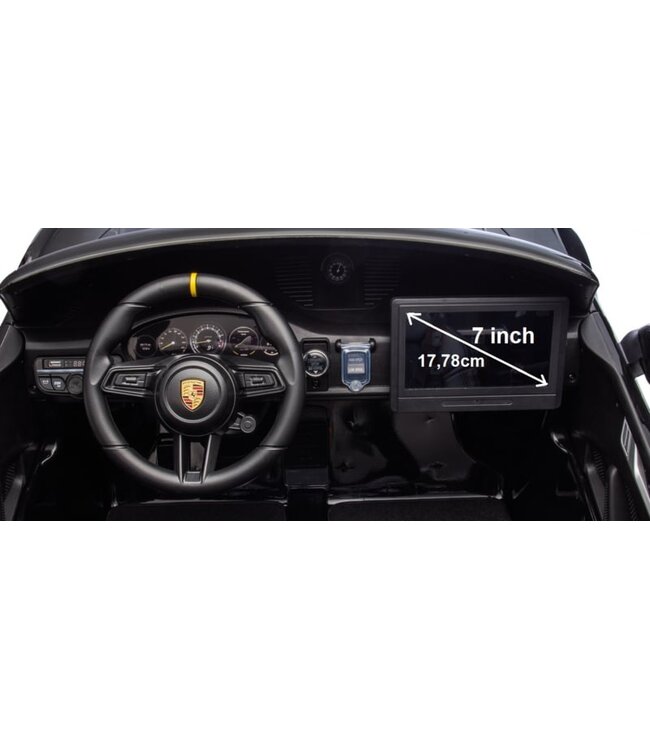 Porsche 911 GT3 2 places 24V 4x4 noire avec écran MP4 7 pouces