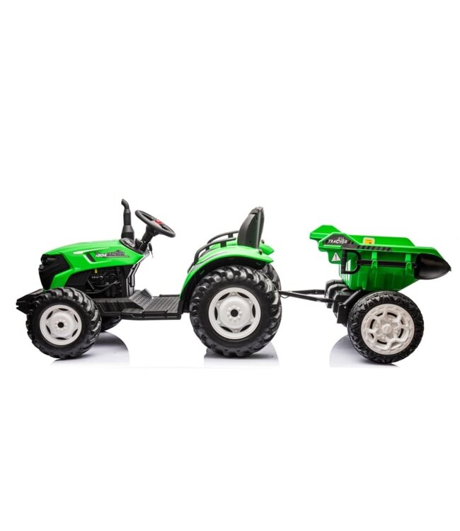 Electric Tractor with Tipping Trailer 24V Green