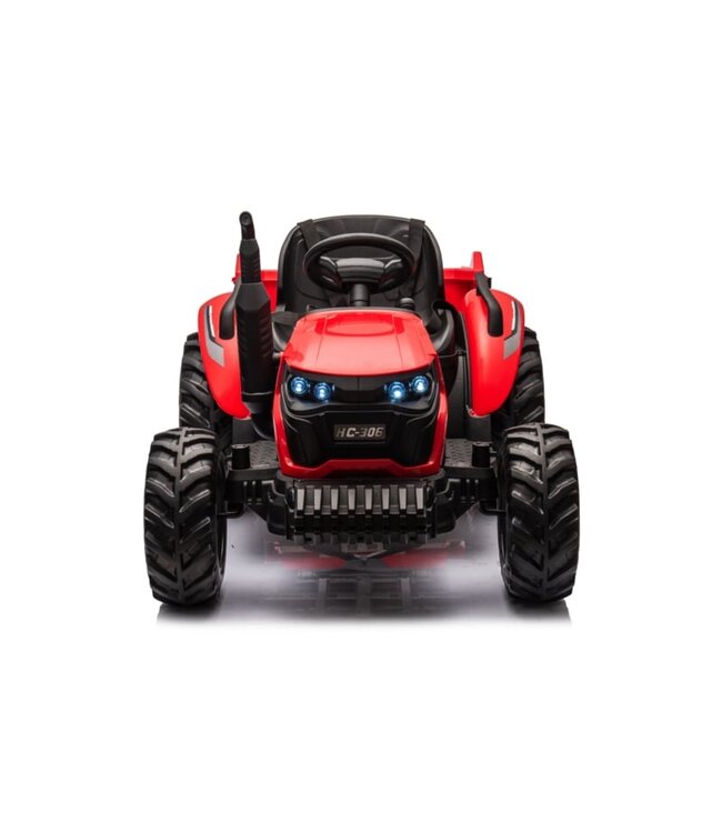 Kids' Electric Tractor with Tipper Trailer 24V Red, 2.4G Remote