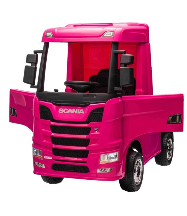 Scania 500R pink, 12V electric ride-on truck, 4WD, Bluetooth