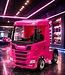 Scania 500R roze, 12 volt elektrische kinderauto, 4WD, Bluetooth